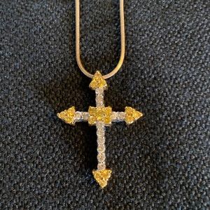 Cubic Zirconia Cross Necklace